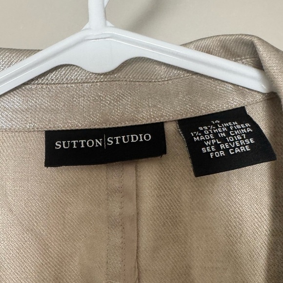 Sutton Studio Champagne Trench Coat Size 14 - Picture 9 of 13